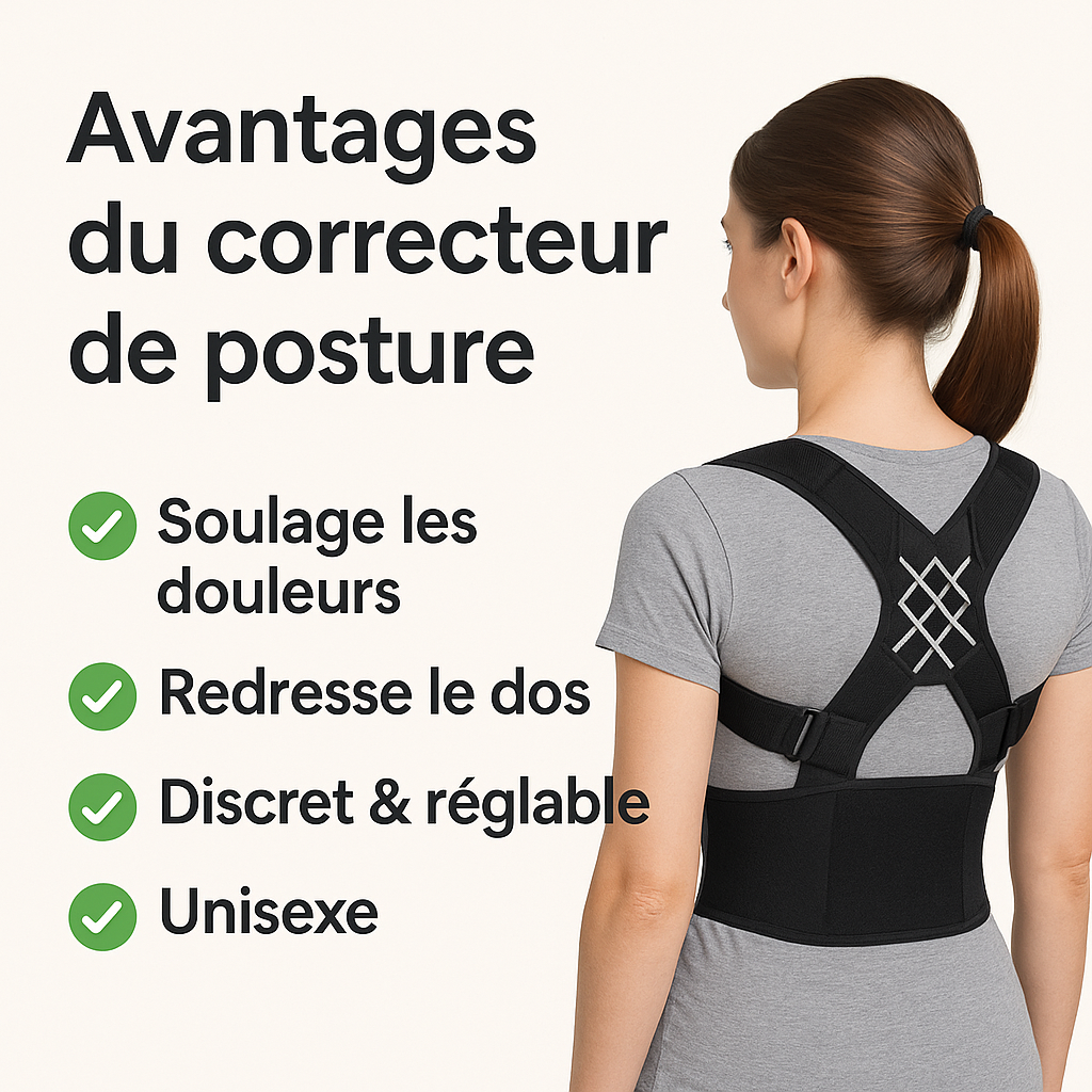 Correcteur de Posture Confort Redressez votre dos, changez votre vie