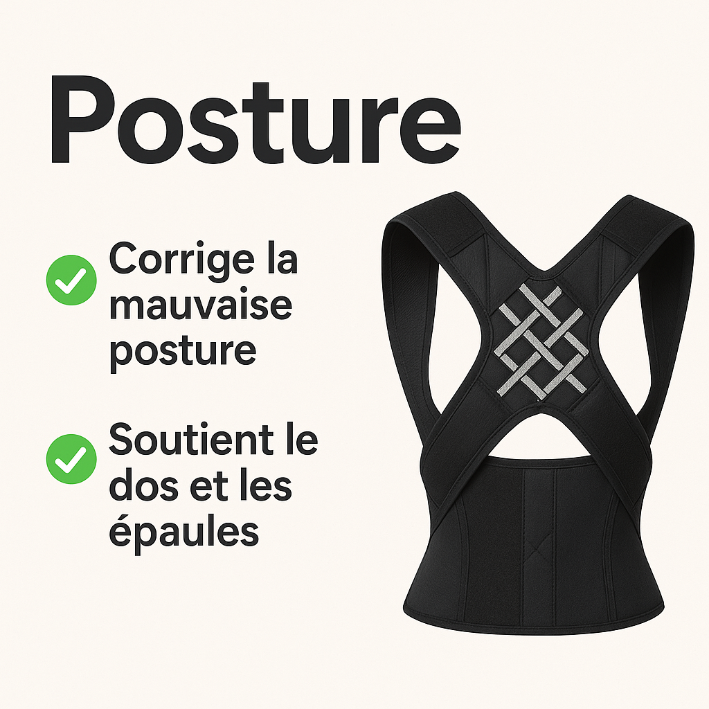 Correcteur de Posture Confort Redressez votre dos, changez votre vie
