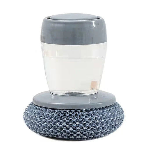 Brosse à Vaisselle avec Réservoir de Liquide – Pression Automatique, Tête Remplaçable